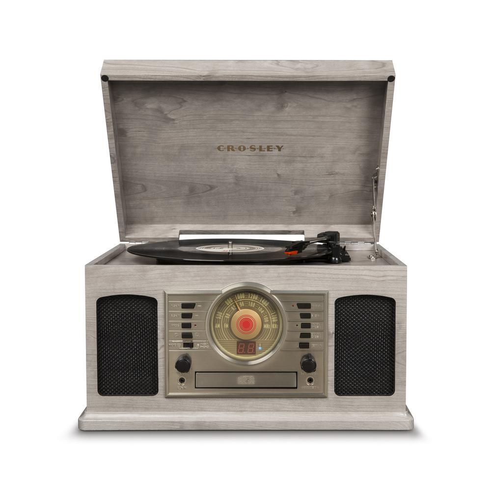 Mcqueen 8-In-1 Record Player In Gray - BGK Electronics